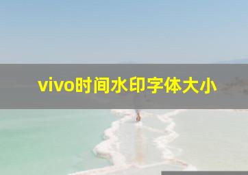 vivo时间水印字体大小