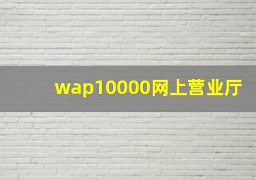 wap10000网上营业厅