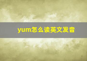 yum怎么读英文发音