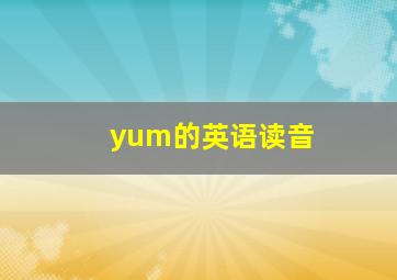 yum的英语读音