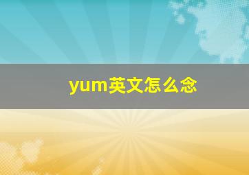 yum英文怎么念