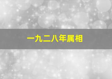 一九二八年属相