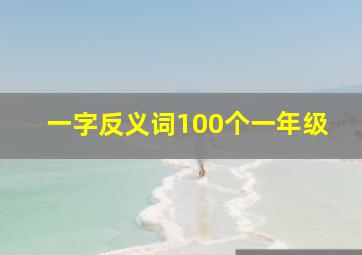 一字反义词100个一年级