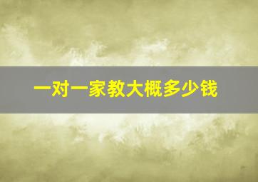 一对一家教大概多少钱