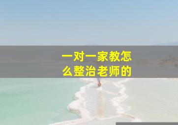 一对一家教怎么整治老师的