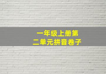 一年级上册第二单元拼音卷子