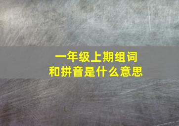 一年级上期组词和拼音是什么意思