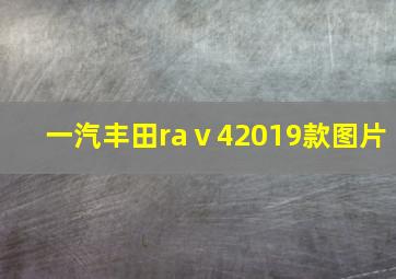 一汽丰田raⅴ42019款图片