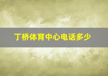 丁桥体育中心电话多少