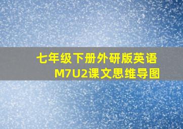 七年级下册外研版英语M7U2课文思维导图