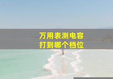 万用表测电容打到哪个档位