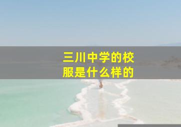 三川中学的校服是什么样的