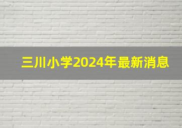 三川小学2024年最新消息