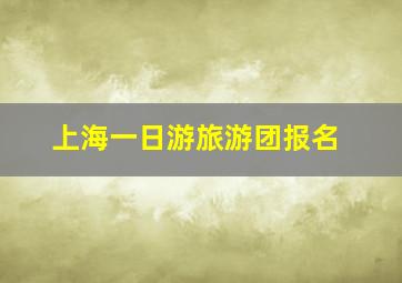 上海一日游旅游团报名