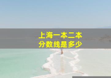 上海一本二本分数线是多少