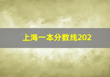 上海一本分数线202