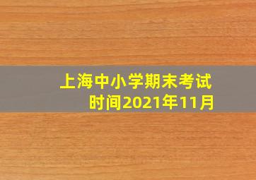 上海中小学期末考试时间2021年11月