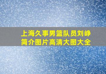 上海久事男篮队员刘峥简介图片高清大图大全