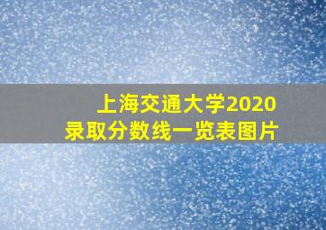 上海交通大学2020录取分数线一览表图片