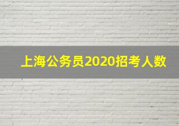 上海公务员2020招考人数