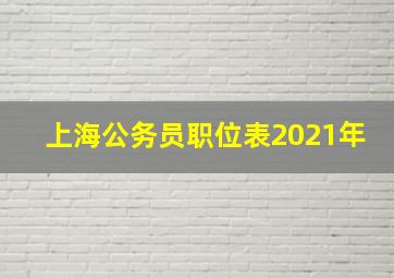 上海公务员职位表2021年