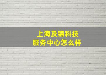 上海及锦科技服务中心怎么样