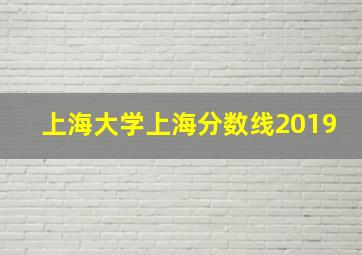 上海大学上海分数线2019