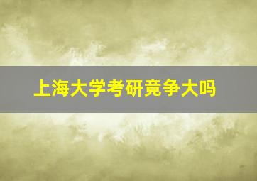 上海大学考研竞争大吗