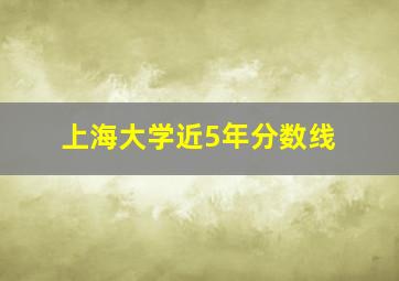 上海大学近5年分数线