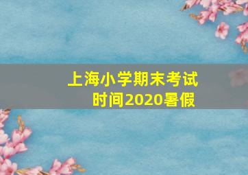 上海小学期末考试时间2020暑假