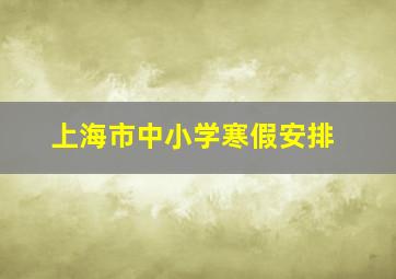 上海市中小学寒假安排