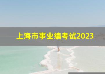 上海市事业编考试2023