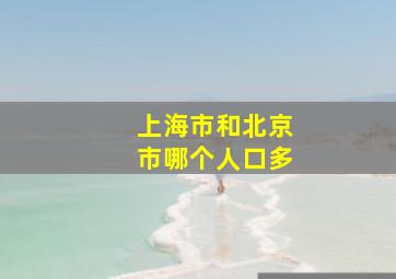 上海市和北京市哪个人口多