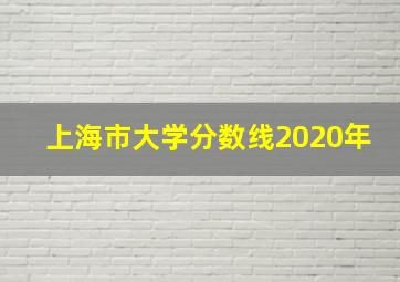 上海市大学分数线2020年