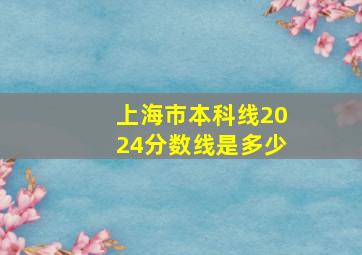 上海市本科线2024分数线是多少