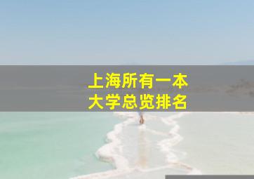 上海所有一本大学总览排名