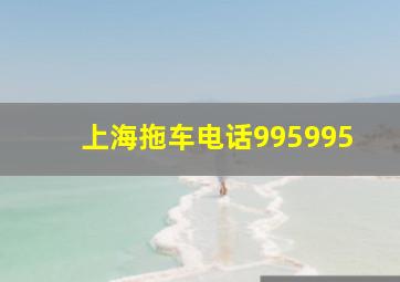 上海拖车电话995995