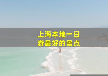 上海本地一日游最好的景点