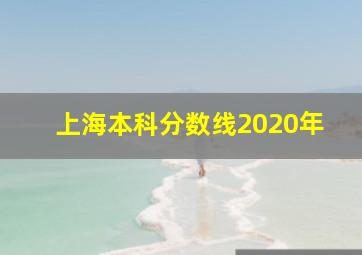 上海本科分数线2020年