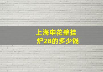 上海申花壁挂炉28的多少钱