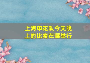 上海申花队今天晚上的比赛在哪举行