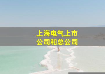 上海电气上市公司和总公司