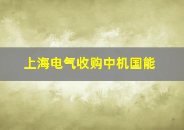 上海电气收购中机国能