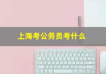 上海考公务员考什么