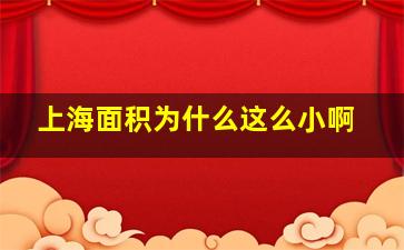 上海面积为什么这么小啊