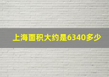 上海面积大约是6340多少