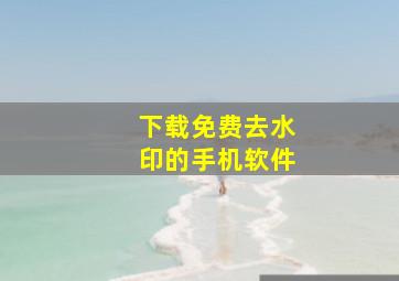 下载免费去水印的手机软件