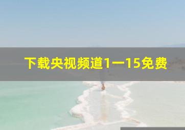 下载央视频道1一15免费