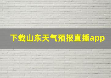 下载山东天气预报直播app