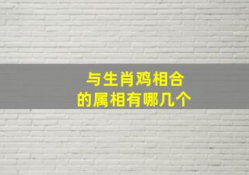 与生肖鸡相合的属相有哪几个